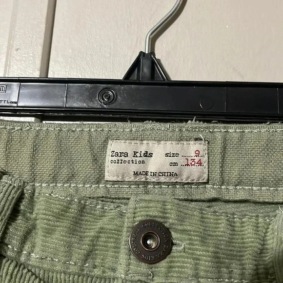 Zara Kids Colorful Collection Green Corduroy Pants - Picture 3 of 8